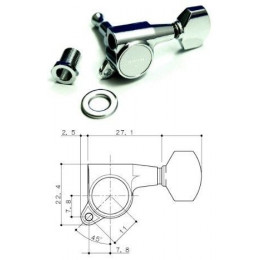 Gotoh SG381-MG-07-C-(L3+R3) Колки локовые 3+3