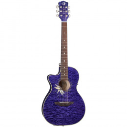 Luna FLO PF QM Lefty Passionflowers Электроакустическая гитара левосторонняя