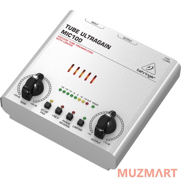 Behringer Tube Ultragain MIC100 Ламповый микрофонный линейный предусилитель с лимитером