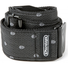 Dunlop D67-07 Гитарный ремень JACQUARD GREY SKULL