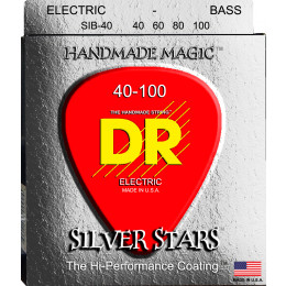 DR SIB-40 SILVER STARS Струны для 4-струнной бас-гитары