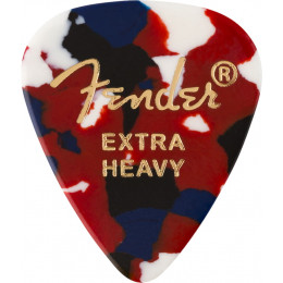 Fender 351 SHAPE PREMIUM PICKS EXTRA HEAVY CONFETTI 12 шт. Набор медиаторов