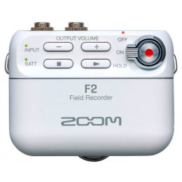 Zoom F2/W Полевой стереорекордер, белый цвет