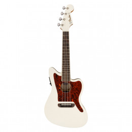 Fender Fullerton Jazzmaster Uke Olympic White Укулеле со звукоснимателем