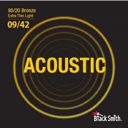BlackSmith 80/20 Bronze Extra Thin Light 09/42 Струны для акустической гитары