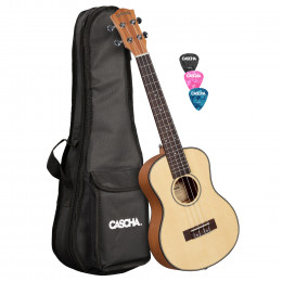 Cascha HH-2154L Spruce Series Укулеле тенор леворукая, с чехлом