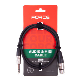 Force FMC-15/1 микрофонный/коммутационный шнур XLR(F)- стерео джек (TRS)
