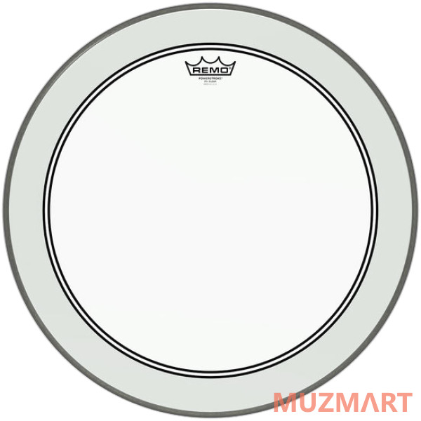Remo P3-0314-BP Batter, Powerstroke 3, Clear, 14" Пластик для барабана однослойный, прозрачный, с демпфирующим кольцом