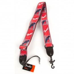 Fender FSR 2` MONOGRAMMED RED/WHITE/BLUE STRAP Ремень для гитары, красный