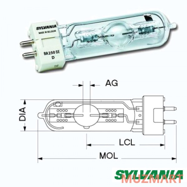 Sylvania BA250 SE D(MSD250) Лампа газоразрядная