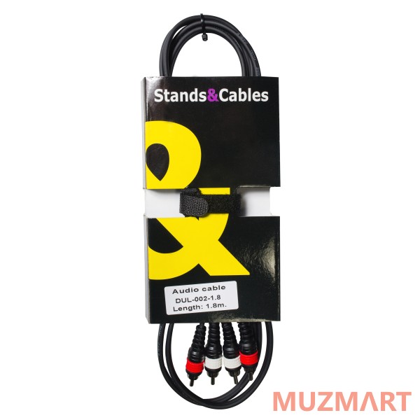 Stands&Cables DUL-002-1.8 Аудио кабель 2xRCA папа - 2xRCA папа, 1.8м