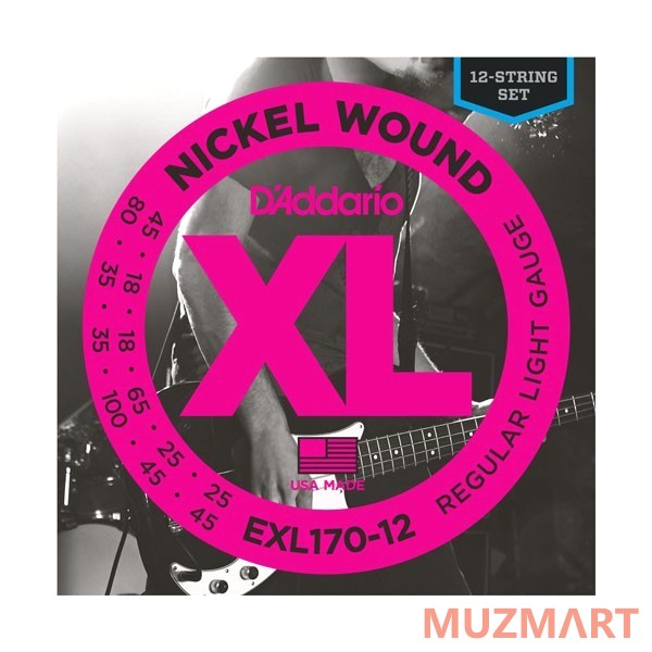 D'Addario EXL170-12 Струны для 12-ти струнной бас гитары
